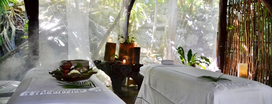 Outdoor spa cabin at the Viceroy Riviera Maya