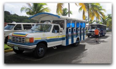 Safari-style taxi in St Thomas
