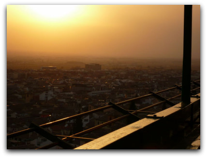 Sunset view from Alhambra Palace Hotel