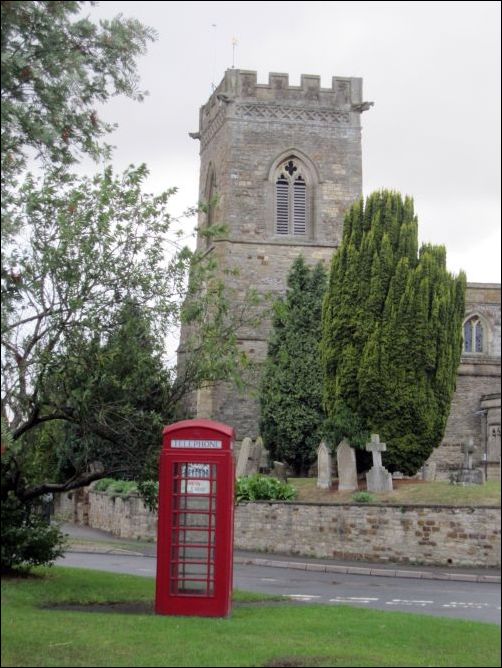 Red phone box Isham, UK