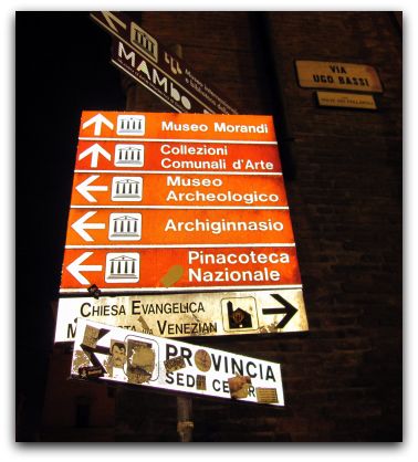 Signs in Bologna