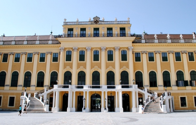 Schonbrunn Palace from up close, Vienna, Austria