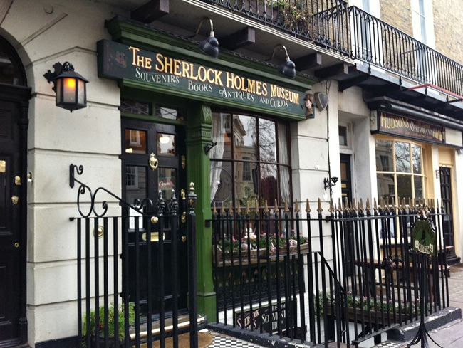 The front of the Sherlock Holmes Museum in London