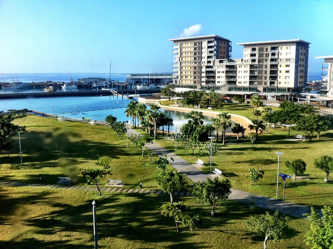 View from my room at the Vibe Darwin Waterfront