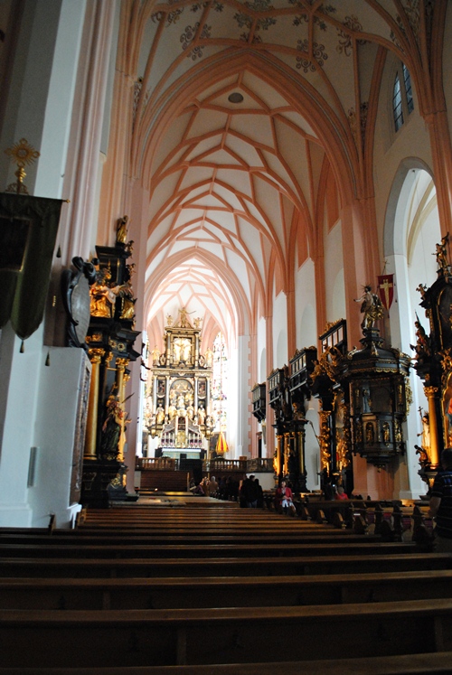 Inside the Wedding Church in Mondsee, Austria