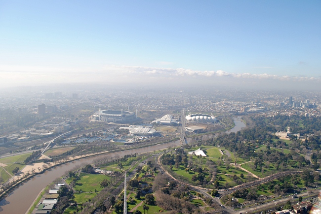 View from Eureka Skydeck over MCG, Melbourne