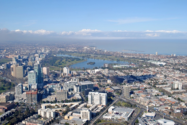 Melbourne view from Eureka Skydeck 88