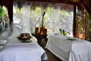 Outdoor spa cabin at the Viceroy Riviera Maya