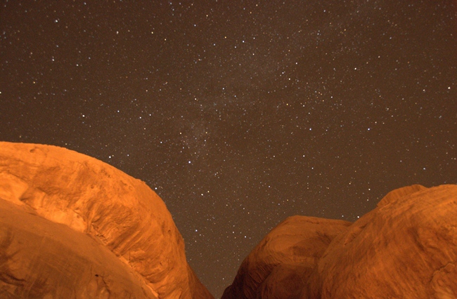 Edit your photos: Starry night at Wadi Rum BEFORE editing