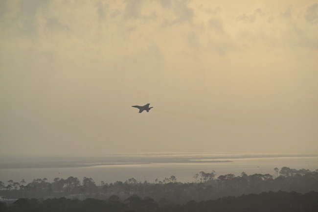 An F18 passing by