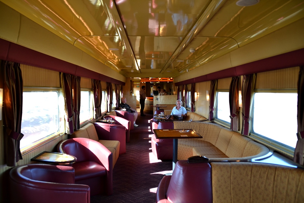 Inside Indian Pacific Train: Outback Explorer Lounge