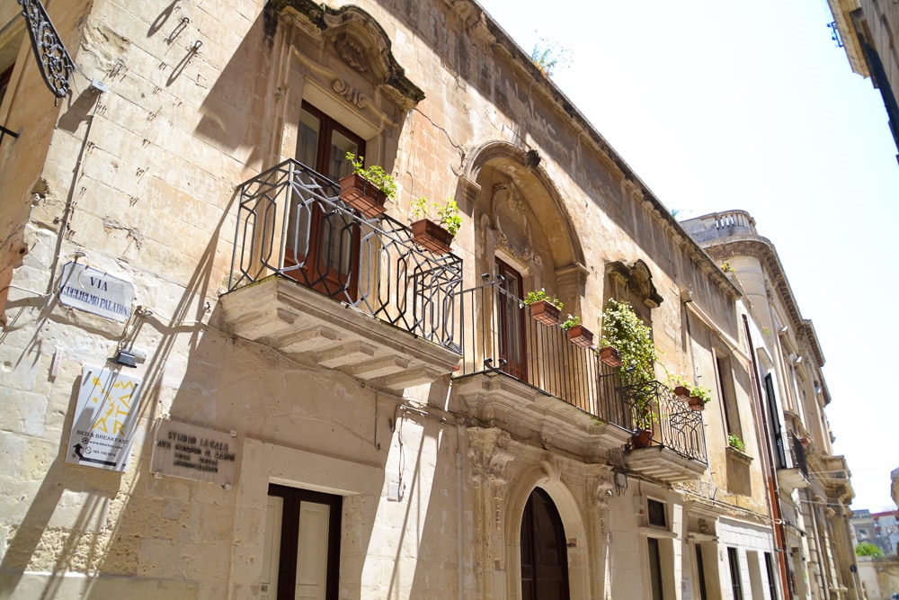 Balconies in Lecce Italy