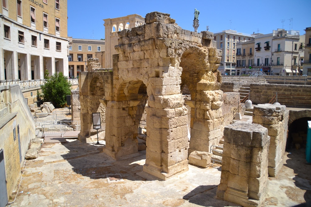 Lecce in Italy: Part of the Amphitheater